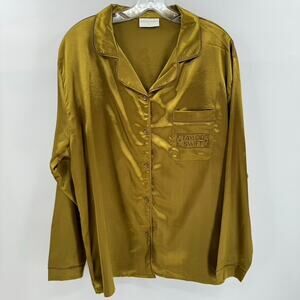 Taylor Swift Fearless Taylors Version '22 Holiday Satin Pajama Top Sz XL Gold